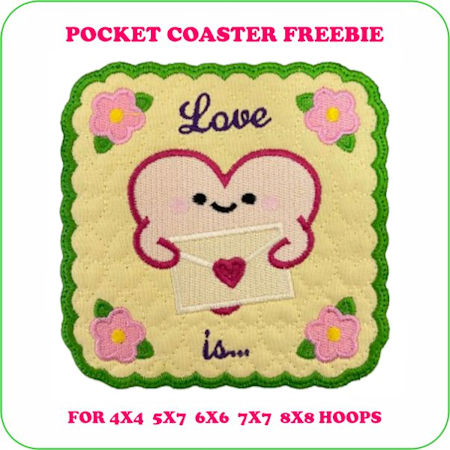 Free Love is Coaster by Kays Cutz - 450