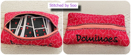 In the hoop Pencil Case and free dominoes by Soo - 450