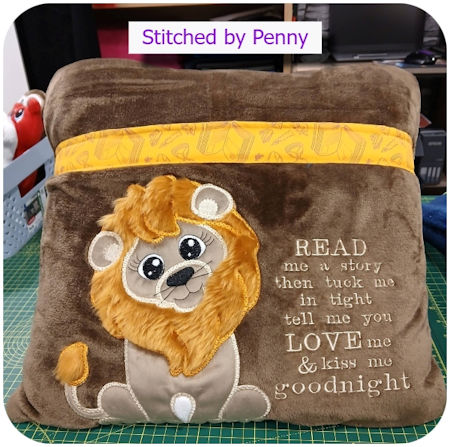 Lion Reading Pillow by Penny 1 - 450