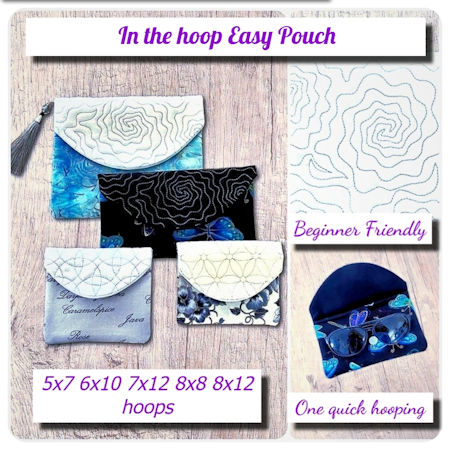 In the hoop Easy Pouch by Kreative Kiwi - 450
