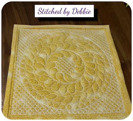 Scallop edge Baby Quilt Coaster by Debbie - 450