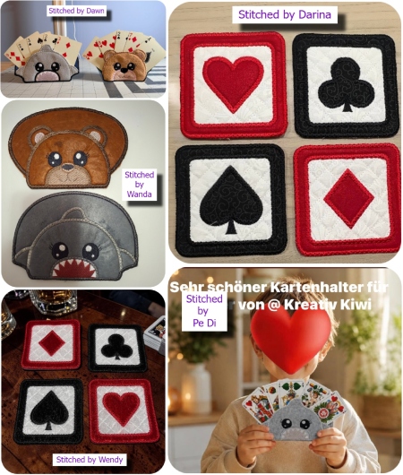 In the hoop Playing Card holder for kids by Wanda