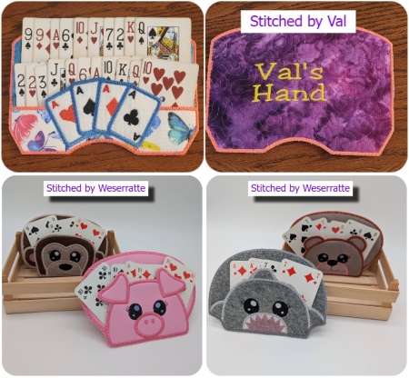 In the hoop playing card holder samples 2606