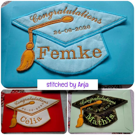 In the hoop Graduation cap by Anja 3 - 450