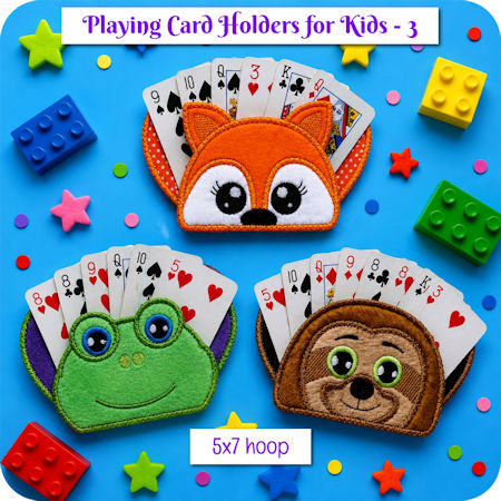 In the hoop Playing Card Holders for kids - 3 by Kreatve Kiwi - 450