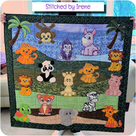 Jungle Animals 1 and 2 quilt by Irene 1 - 450