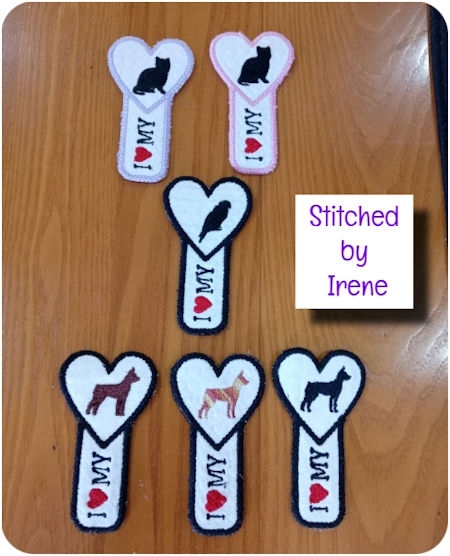 Free I love bookmarks by Irene
