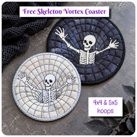 Free In the hoop Skeleton Vortex Coaster - 450