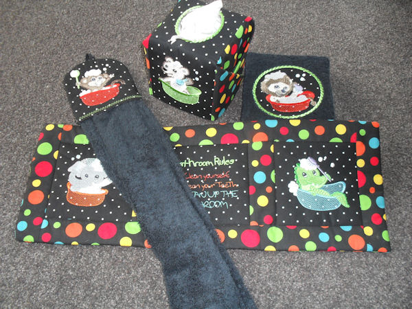 Bathroom buddies  free instant machine embroidery designs