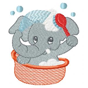 Bathroom buddies filled applique machine embroidery design