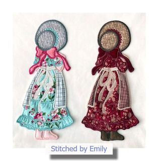 Large Sunbonnet Applique