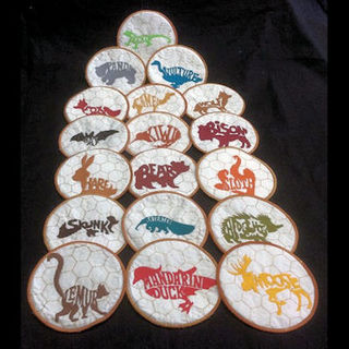 Free In the hoop Animal Coasters
