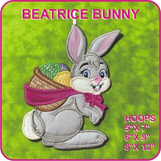 Large Applique Beatrice Bunny