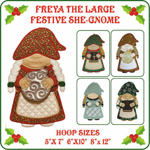 Freya - Large Festive She Gnome