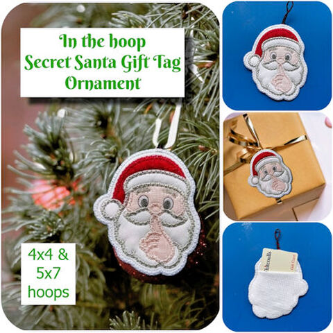 In the hoop Secret Santa Ornament