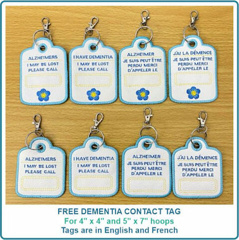 Free Dementia Contact Tag