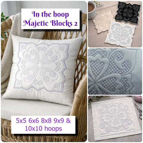 Majestic Collection 2 -In the Hoop Quilt Blocks & Coasters
