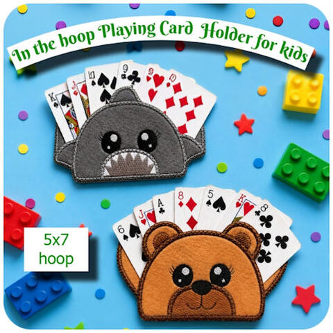 In the hoop Playing Card Holder for Kids