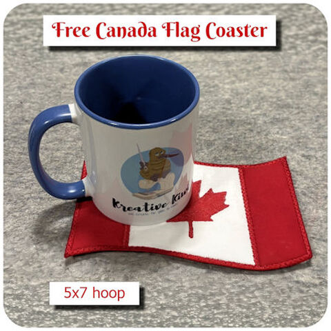 Free In the hoop Canada Flag