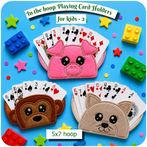 In the hoop Playing Card Holders for Kids - 2