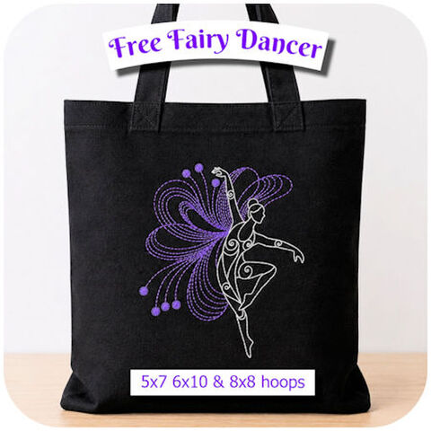 Free Fairy Dancer Embroidery Design