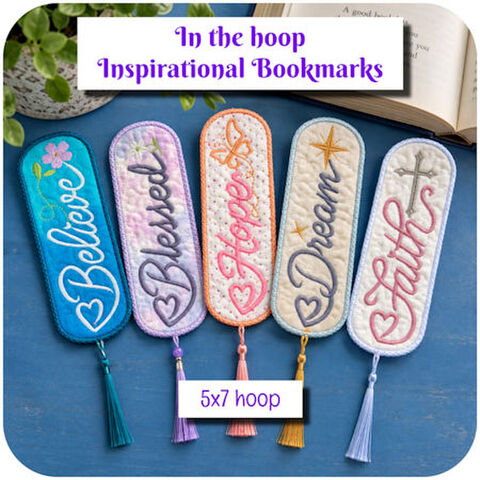 In the hoop Inspirational Bookmarks