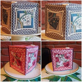Design Inspiration using our Orange Peel Block to make a Tissue Box Cover
