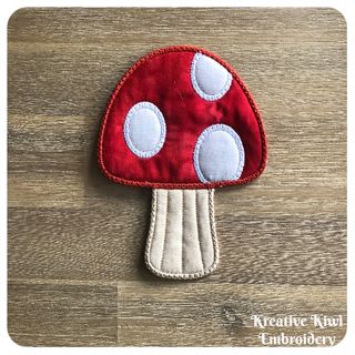 How to make Free In the hoop Mushroom Coaster