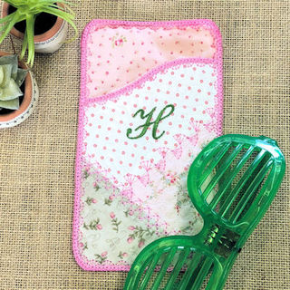 How to make our In the hoop Crazy Patch Glass Case