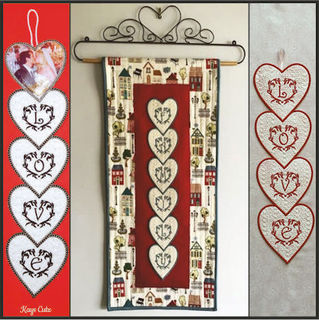 How to make In the hoop Heart Banner