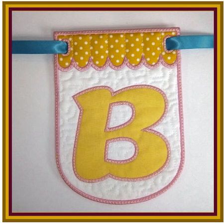 In the Hoop Bunting Embroidery Designs